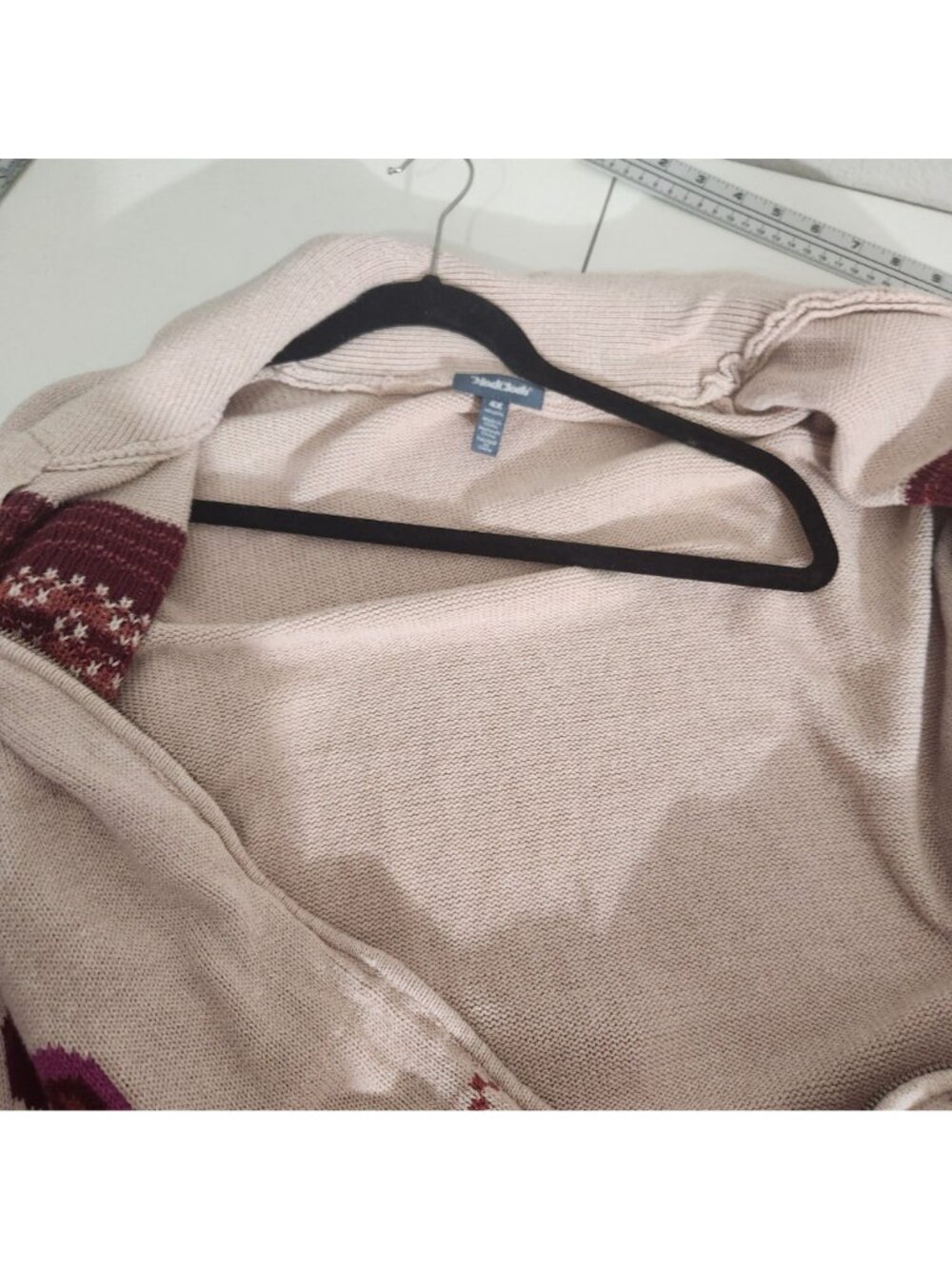 ModCloth Cardigan Womens 4X Beige Hooded Squirrel Print Cotton - Picture 9 of 11